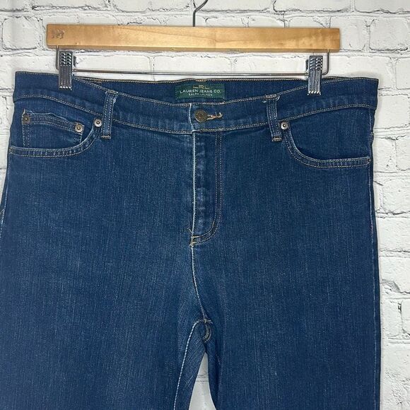 Lauren Ralph Lauren LRL Womens Dark Wash Classic Straight Jeans size 14 - Picture 2 of 11